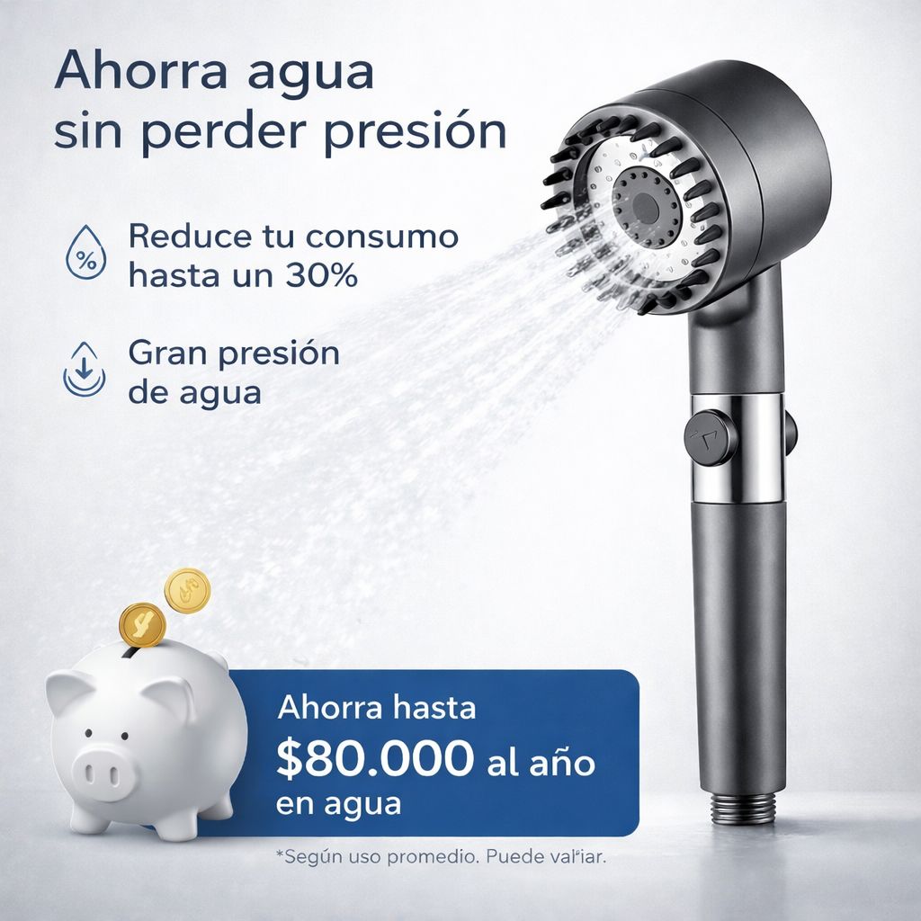 CABEZAL DUCHA CON MASAJEADOR DE ALTA PRESIÓN